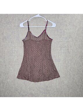 Sheer BKE  Womens Lace Slip Dress Purple Size Small Nylon Metallic Accents
